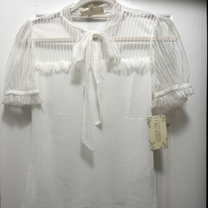 White laced blouse